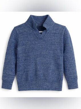 Baby Gap Boys Toddler Sweater 18-24M Heather Blue Pullover Collar Long Sleeve